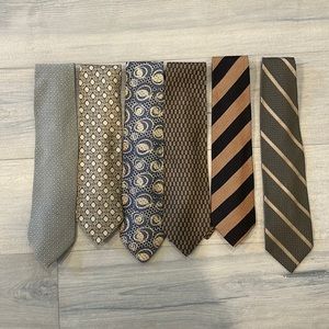 Designer silk ties—Giorgio Armani, Hugo Boss, Donna Karan, Ermenegildo Zegna